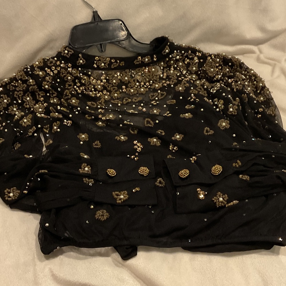 FARM Rio Embroidered tulle bubble top - Picture 3 of 7